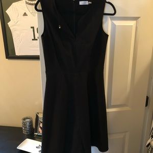 Calvin Klein black brand new dress gold clasp top